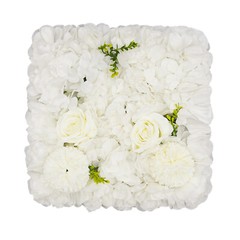 3D Flower Wall Panel-12pcs Artificial Flower Wall Background Silk Rose WeddingUS