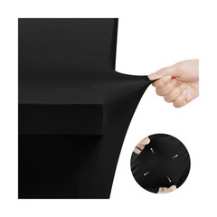 Utopia Kitchen Spandex Tablecloth 2 Pack [6FT, Black] Tight, Fitted, Washable…