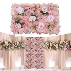 12 Pcs Flower Wall Panels Roses Hydrangeas Wedding Party Venue Backdrop Decor