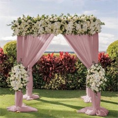 1 Panel Dusty Rose Wedding Arch Drapery 6 Yards Long and 30” Wide Sheer Chif…