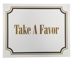 14 Piece Gold & Black Wedding Sign Set