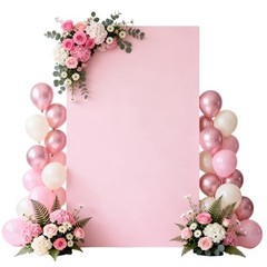 Square Arch Backdrop Covers 6.6FT x 4FT Spandex Fitted Stretchy 6.6*4FT Pink