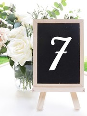 TABLE NUMBERS 3″ Vinyl Decal Stickers – Wedding Seating Reception Rehearsal