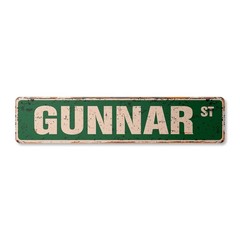 GUNNAR Vintage Aluminum Street Sign Childrens Name Room Metal Sign rustic met…