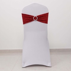 5 RED Spandex Chiavari Chair Cushion Covers Wedding Reception Party