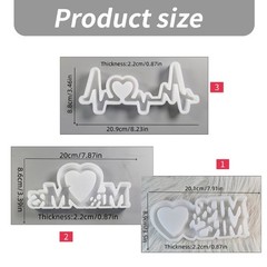 Handmade Love Sign Stand Ornament Silicone Mold for Wedding Decors
