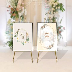 2* Wedding Sign Display Easel Stand Metal Poster Easel Advertising Display Rack