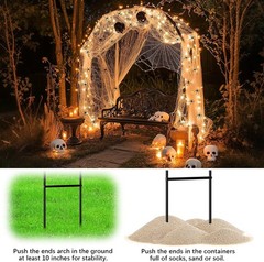 Halloween Horror Outdoor Decorations Assembly Arch, Courtyard black, white