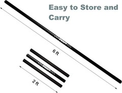 Bo Staff 4-6 Ft Collapsible Foam Padded with Carry Bag, Practice Bo Staff for Ma