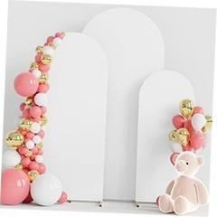 Set of 3 Wedding Arch Cover Spandex Fitted Wedding Arch 4FT, 5FT, 6FT White