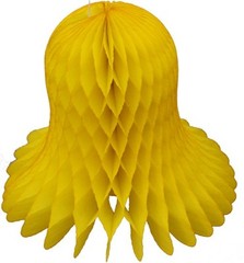 9″ Honeycomb Tissue Wedding Bells (6-pack) by Devra Party