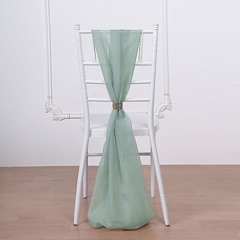 10 Silver Premium Chiffon Wide CHAIR SASHES Wedding Party Reception Light Gray