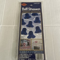 Quantity 2 Beistle Blue Bell Streamer Honeycomb Art Tissue Wedding Decor VTG 80s