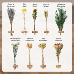 345 Pcs Lar Boho Dried Flower Bouquet Wedding Dry Flowers Decor