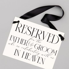 Wedding Memorial Reserved Chair Sign – 11″W x 11″L (Pack of 1), Multicolor