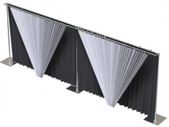 DOUBLE CROSS BAR ADJUSTABLE QUICK BACKDROP KIT 10FT x 20FT PIPE WITHOUT DRAPE