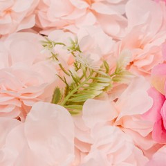 6PCS Pink Artificial Flower Panel Wedding Party Background Floral Decor Wall