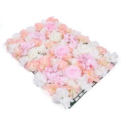 4Pcs Pink Artificial Silk Flower Wall Panel Wedding Party Venue Decor Backdrop