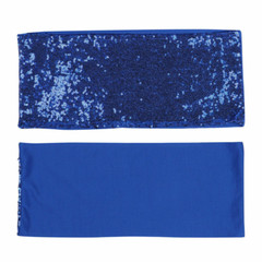 10/25/50/100Pcs Spandex Stretch Sequin Chair Sashes Bow Band Wedding Party Decor