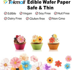 Edible Wafer Sheets, A4 Size, 25Pcs, 8.5 X 11 Inches | Food Grade, Printable for