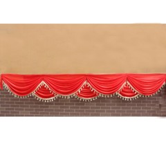 3/6M Faux Silk Drape Swag Decor Event Party Wedding Backdrop Curtain W/Tassel
