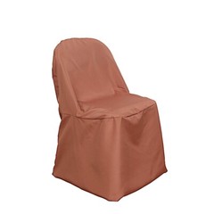6 Terracotta Polyester FOLDING CHAIR COVERS Wedding Banquet Reception