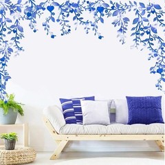 Royal Blue Leaf Vine Garlands Artificial Flower Vine Hanging Leaves Blue Vines