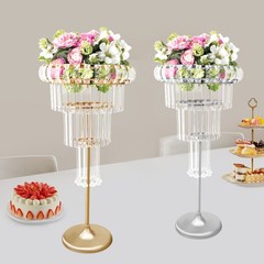 4 Tier Acrylic Flower Stand 32.28inch Tall Wedding Centerpieces Flower Stand