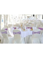Sequin Chair Sashes Spandex 50 Pk Sequin Stretch with Buckle Chair Band Lavender