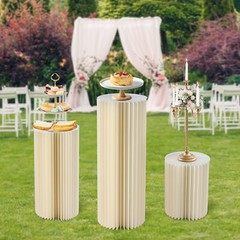 Three-piece Set Foldable Cardboard Flower Stand With Pvc Panel DIY Flowers