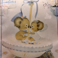 Vintage Koalas In Love Wedding Centerpiece Honeycomb Paper Cute Sweet 1984