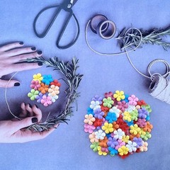 200 Pcs Handmade Mulberry Paper Stephania Venosa Flowers Petals 15×15 mm Scra…