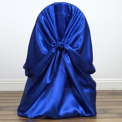 6 Royal Blue SATIN UNIVERSAL CHAIR COVER Wedding Banquet Reception Decorations