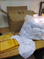 Lot Of 100 50 Mepase White Spandex Stretch Chair Covers And 50 Gold Sashes