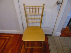 Lot of 30 Black Tulle Gold Wave Sequins Chiavari Chair Back Slipcover New