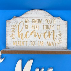 WEDDING BRIDAL MR & MRS FAMILY HEAVEN WOOD SIGNS TABLE DECOR LOT