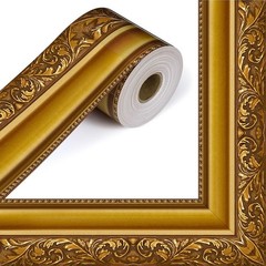 Retro Gold Border Bulletin Board 3D Frame Sticker Roll for Wall Decoration