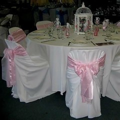 25 White POLYESTER UNIVERSAL CHAIR COVERS Wedding Banquet Reception Decorations