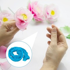 10Pcs Stocking Flower Fabric 65cm/26″ for DIY Mesh Flowers Making, Sky Blue