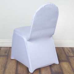10 White Spandex Fitted Banquet Chair Covers Wedding Party Reception Decorations