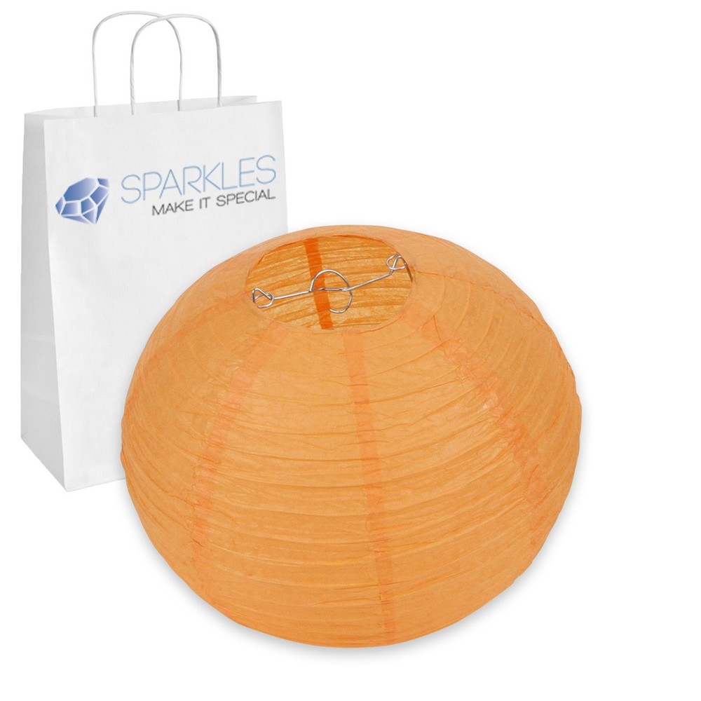 12 pcs 6″ inch Chinese Paper Lantern – Orange – Wedding Party Event uw