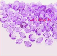 2000 Lavender Acrylic Diamond Confetti 1/3ct for Wedding Party Decoration Table
