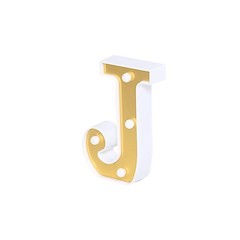 6″ tall GOLD J LED Lighted Marquee Letters Sign Party Wedding Events Decorations