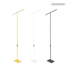 2-piece Set Adjustable Height Wedding Backdrop Metal Stands With 35*25cm Base