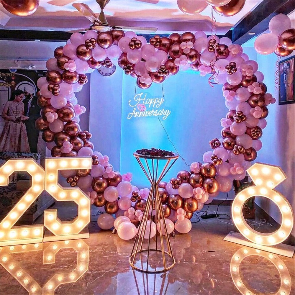 Heart Shape Wedding Arch Backdrop Stand Dual Layer Arbor Frame Banquets Holiday