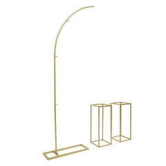 3pcs/Set Wedding Arch Gold Free Standing Wedding Centerpieces Metal Flower Stand