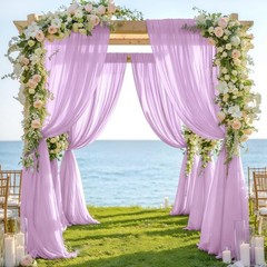 Lilac Wedding Arch Draping Fabric 1 Panel 29″ × 20FT Sheer Drapes Outdoor