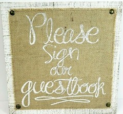 Rustic Western Wedding Please Sign Our Guestbook 11″ x 11″ Sign Plaque