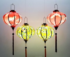 Vietnamese Round Lanterns for TET decor New Year decorations – Set 4 pcs