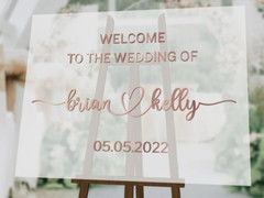 Acrylic 3D Welcome Wedding Horizontal Signage – Style 2